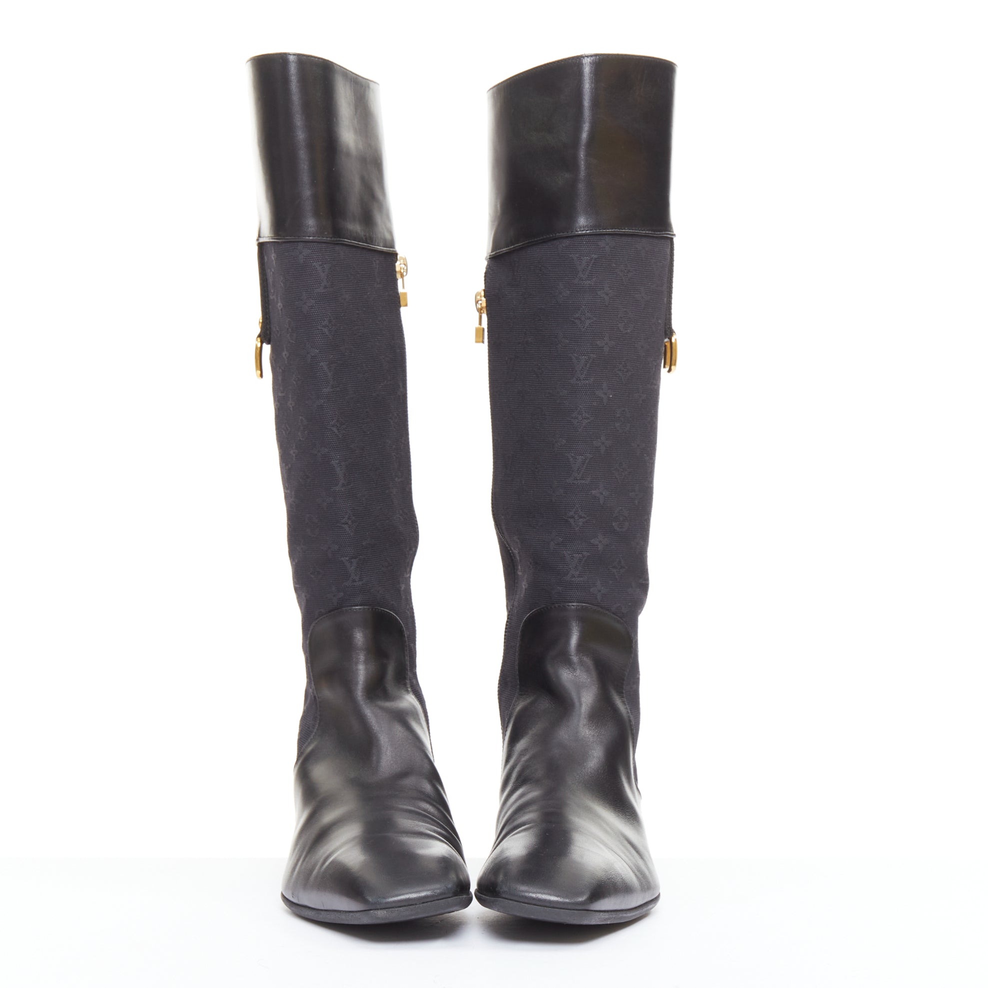 Women's Louis Vuitton Monogram Canvas Riding Boots