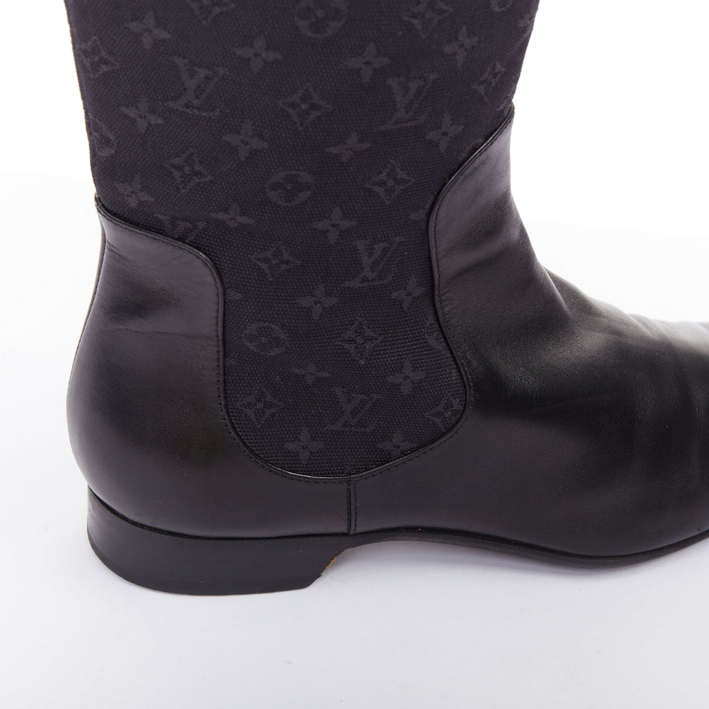Women's Louis Vuitton Monogram Canvas Riding Boots