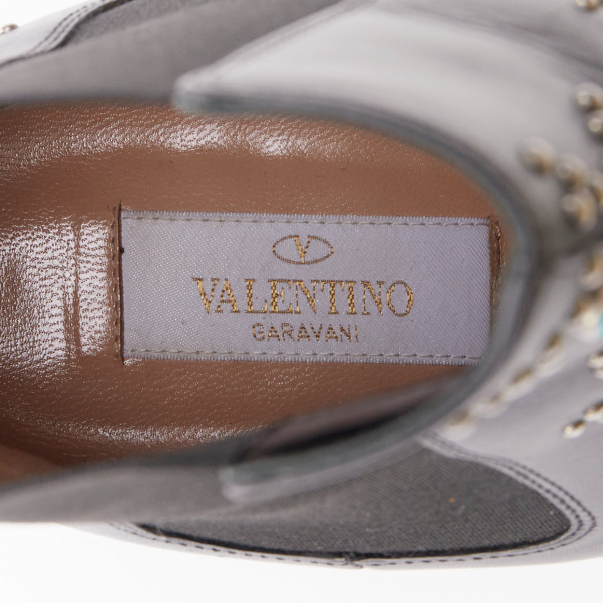 Women's Valentino Turquoise Stone Star Studded Ankle Boots