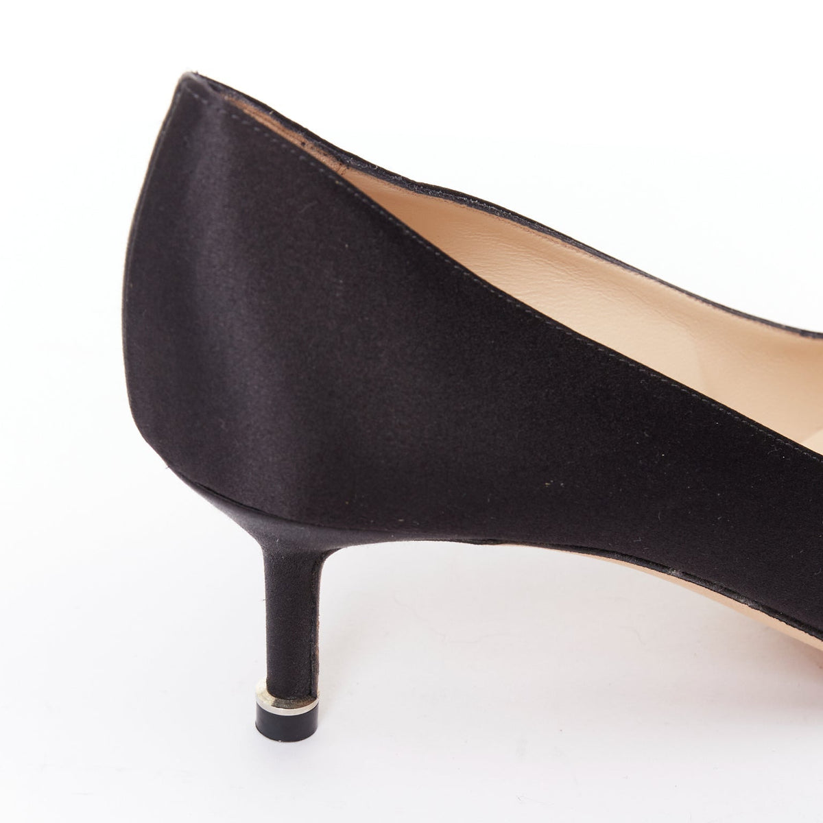 Women's Manolo Blahnik Satin Crystal Brooch Pumps
