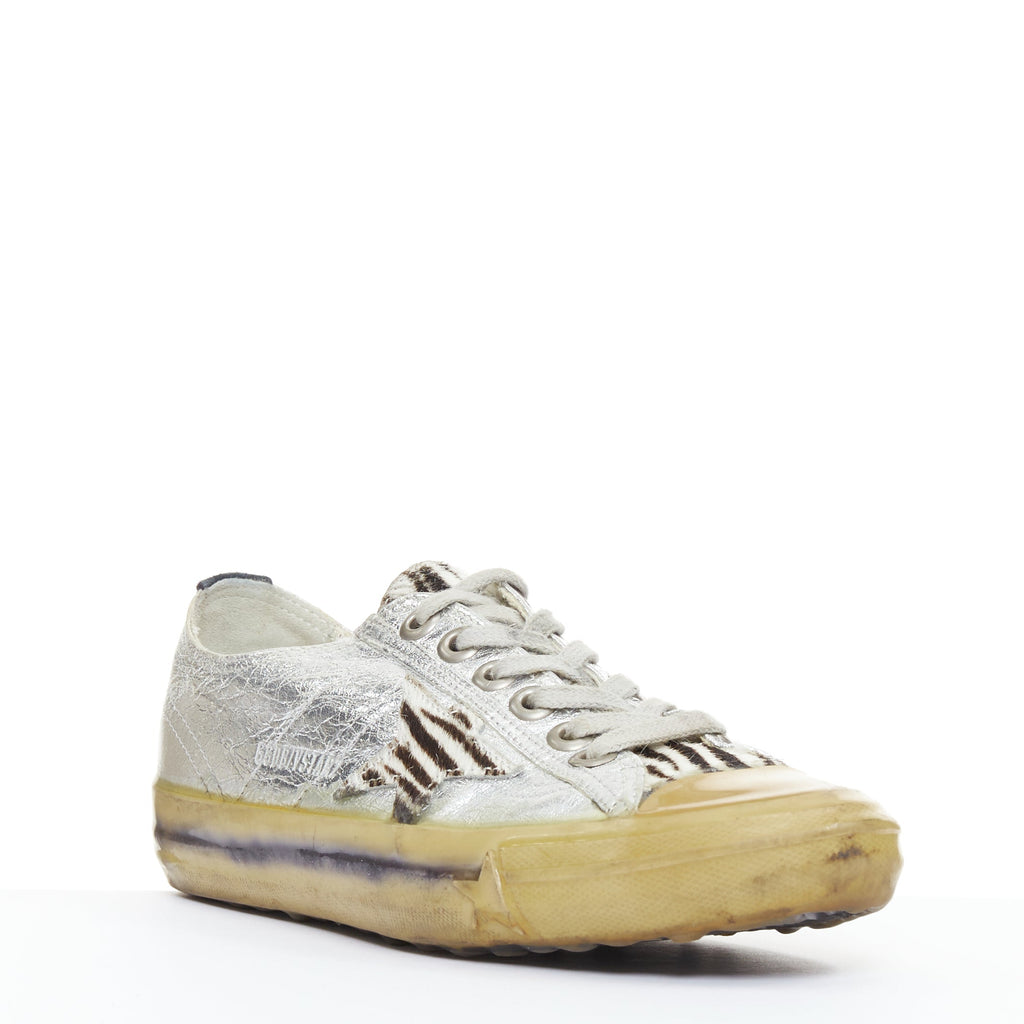 Women's Golden Goose Suede Calf Hair Sneakers