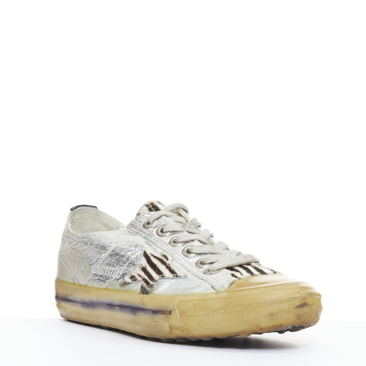 Women's Golden Goose Suede Calf Hair Sneakers