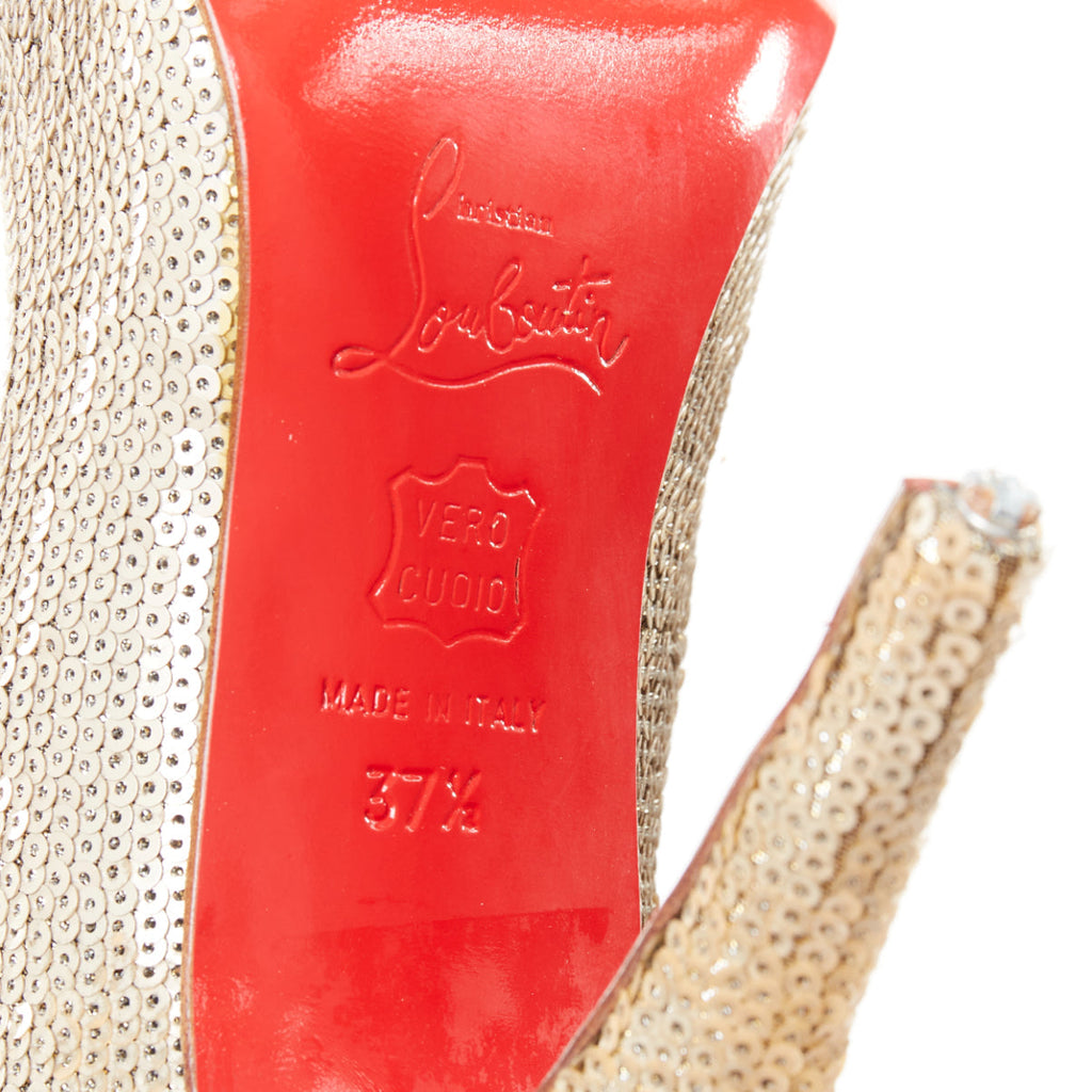 Women's Christian Louboutin Sequin Almond Toe Pumps
