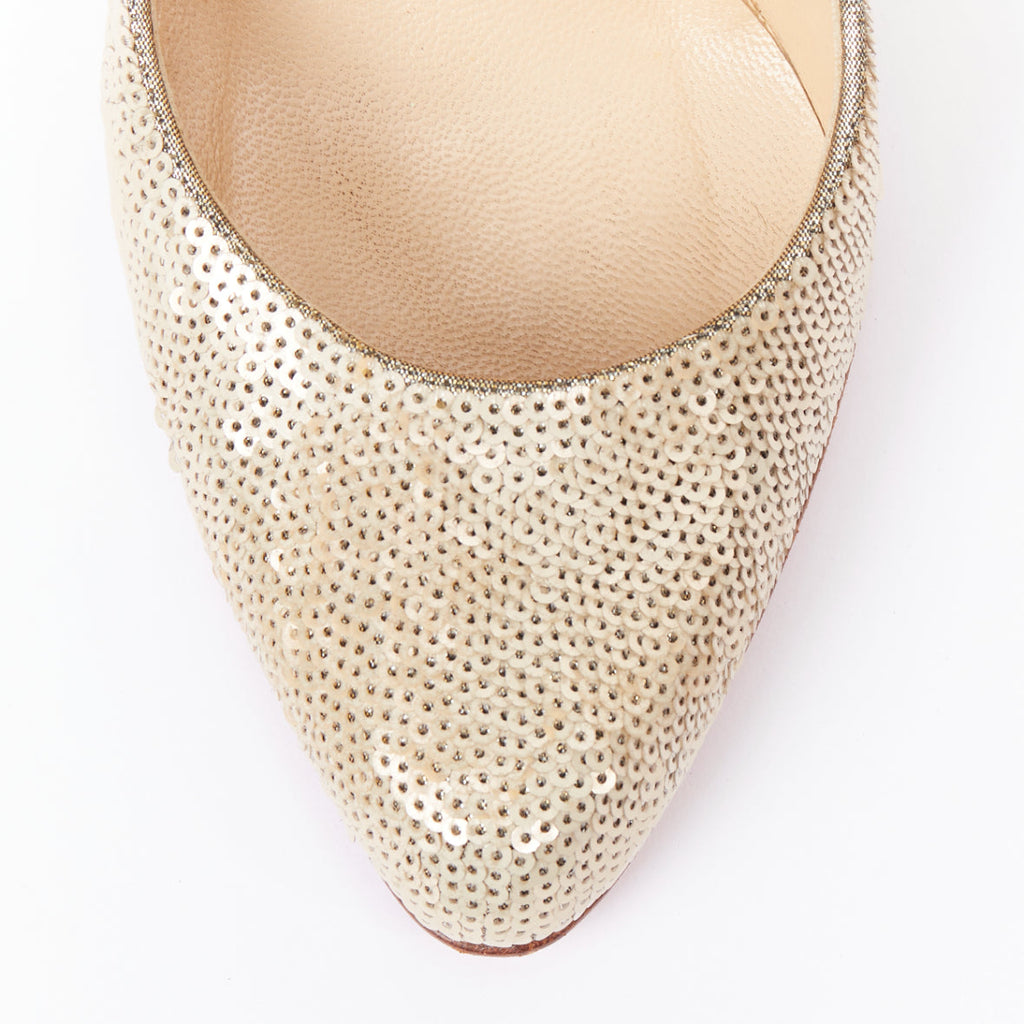 Women's Christian Louboutin Sequin Almond Toe Pumps