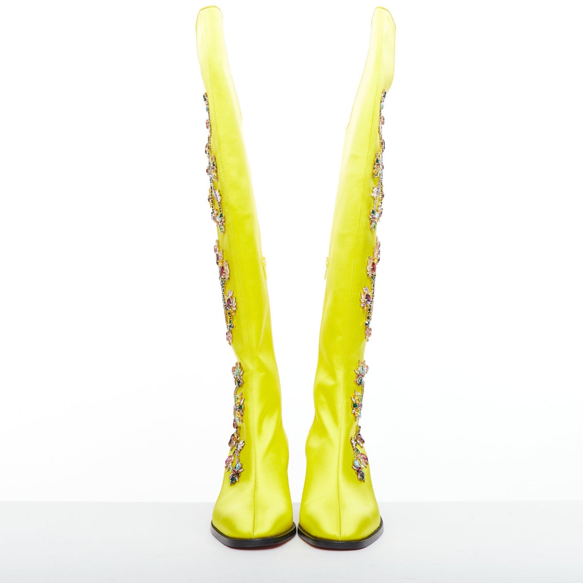 Men's Christian Louboutin Satin Blossom Boots