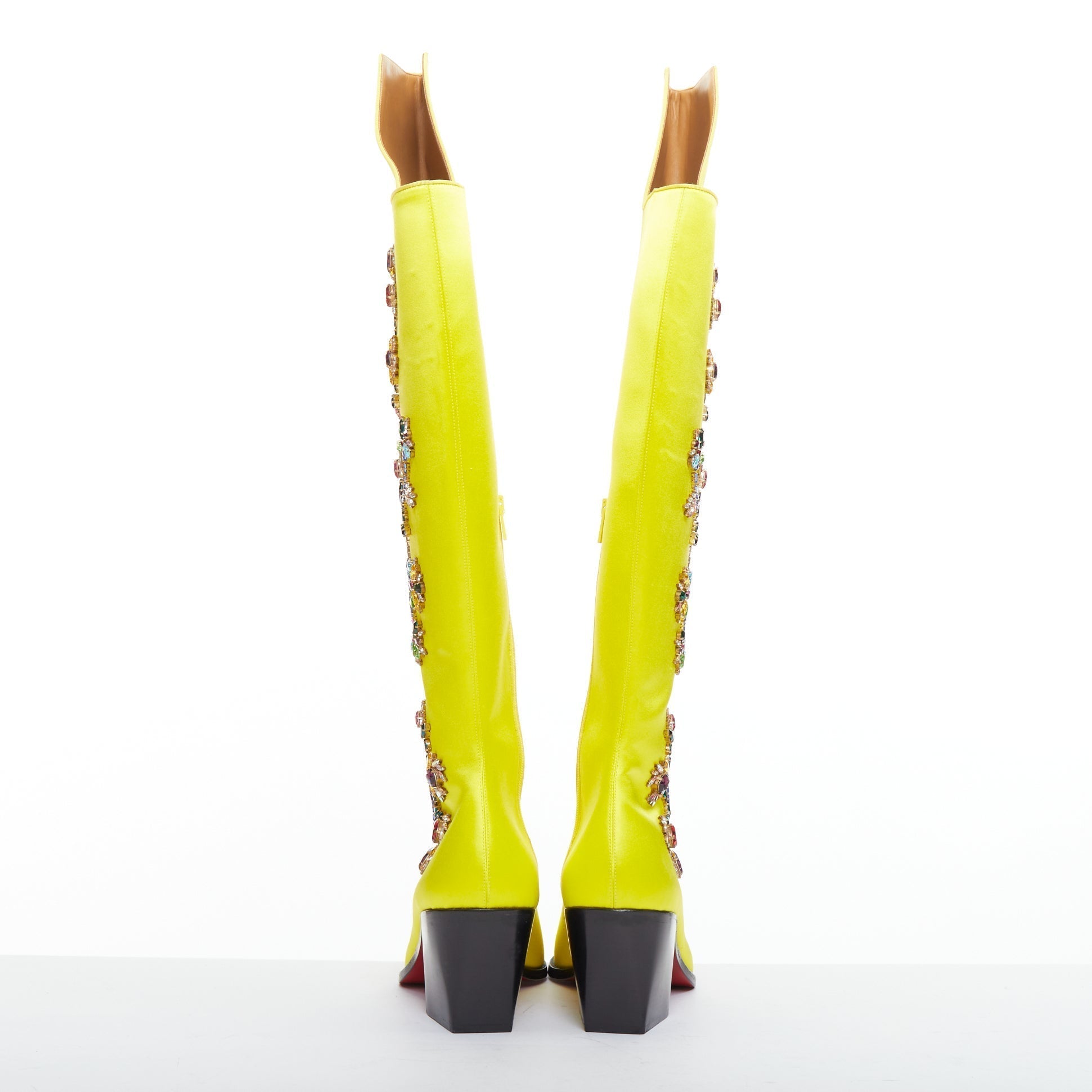 Men's Christian Louboutin Satin Blossom Boots