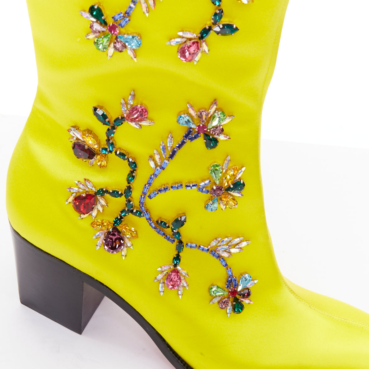 Men's Christian Louboutin Satin Blossom Boots