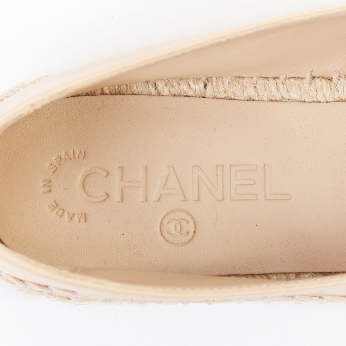 Women's Chanel Lamb Leather Toe Cap Espadrilles