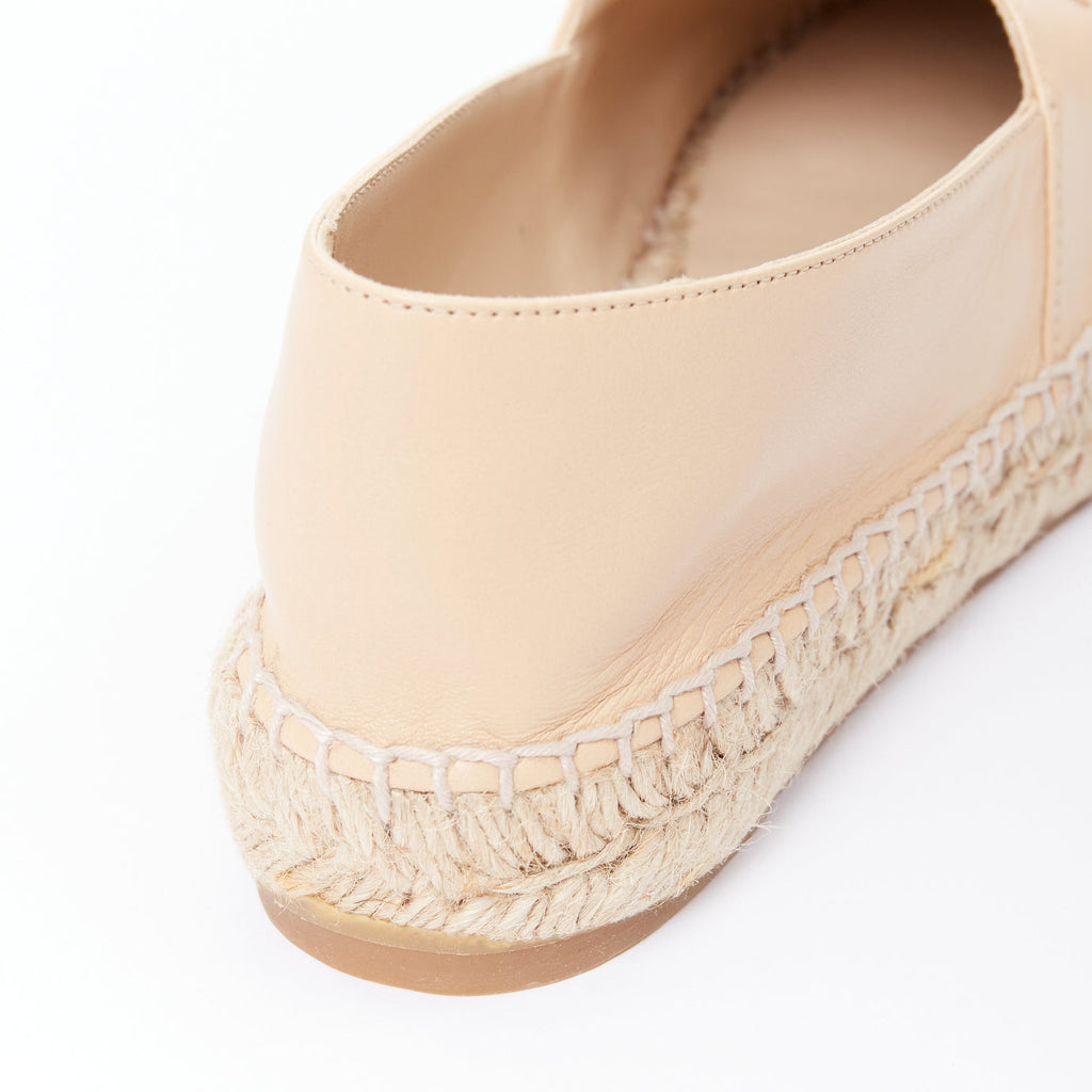Women's Chanel Lamb Leather Toe Cap Espadrilles