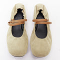 Women's Hermes Suede Straps Maryjane Ballet Flats