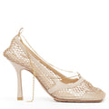 Women's Bottega Veneta Leather Fishnet Heels