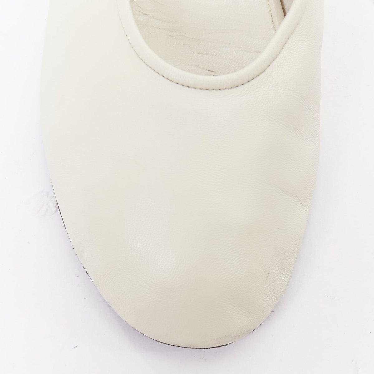Women's The Row Leather Elastic Ballerina Flats