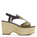Women's Marni Wooden Platform Wedged Sandals