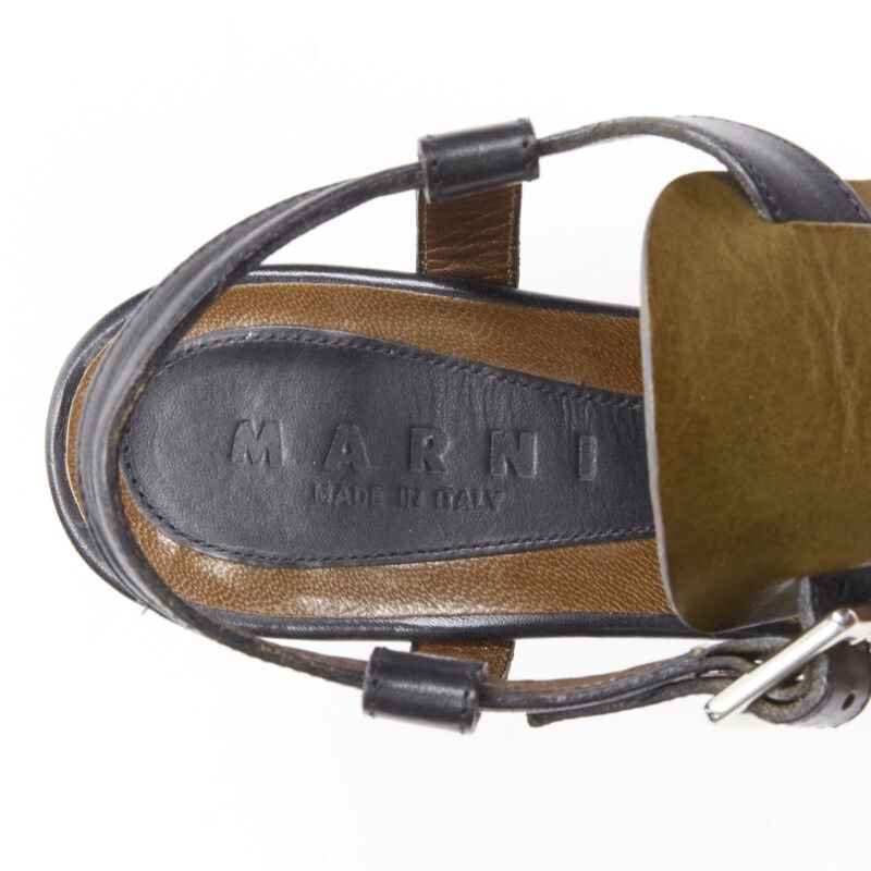 Women's Marni Wooden Platform Wedged Sandals