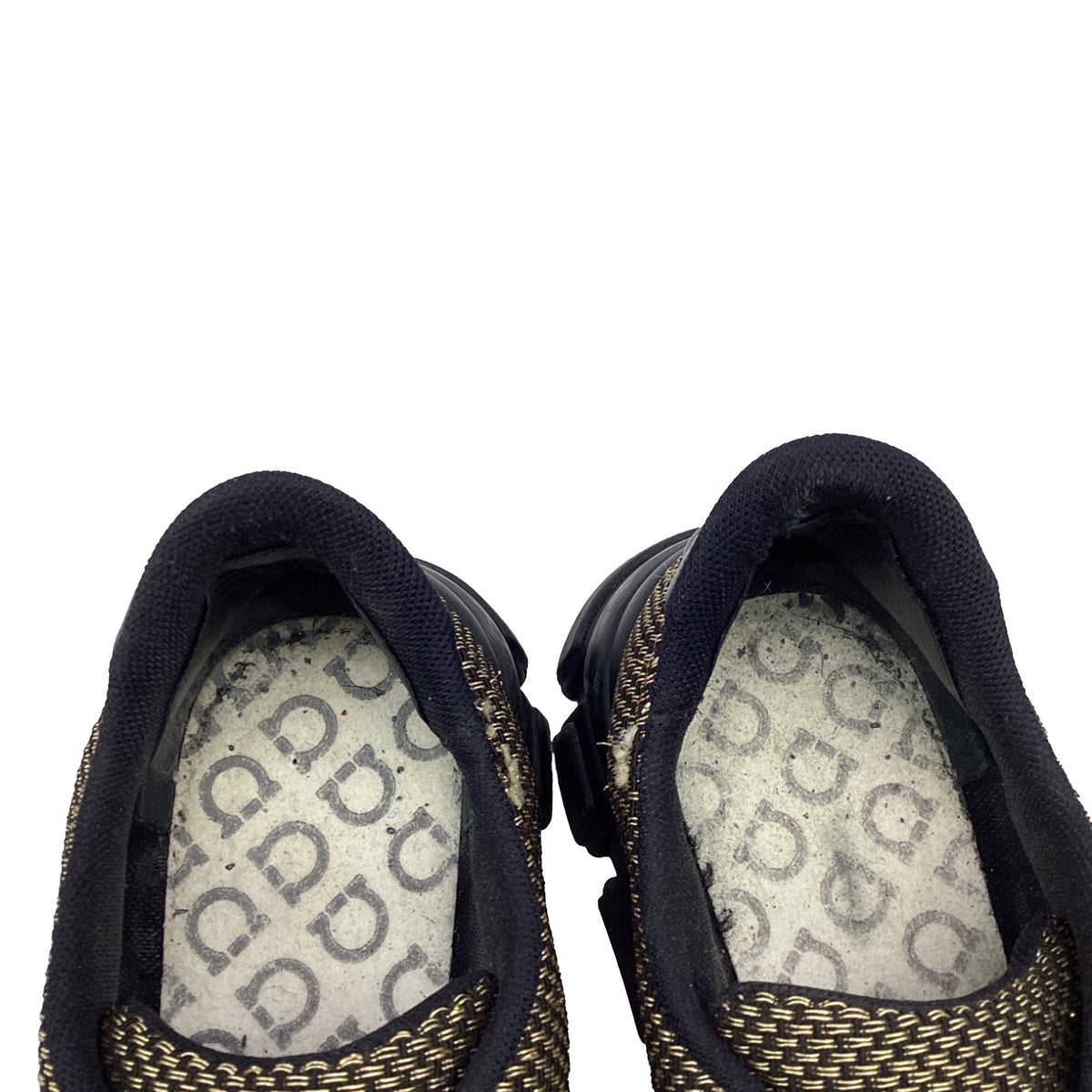 Women's Salvatore Ferragamo Monster Trainers in Black Nylon