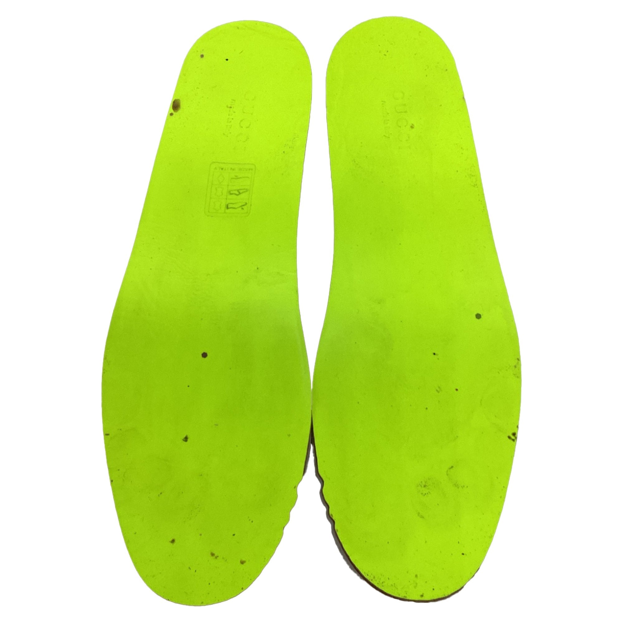 Women's Gucci Neon High Top Sneakers in Yellow Calfskin Leather