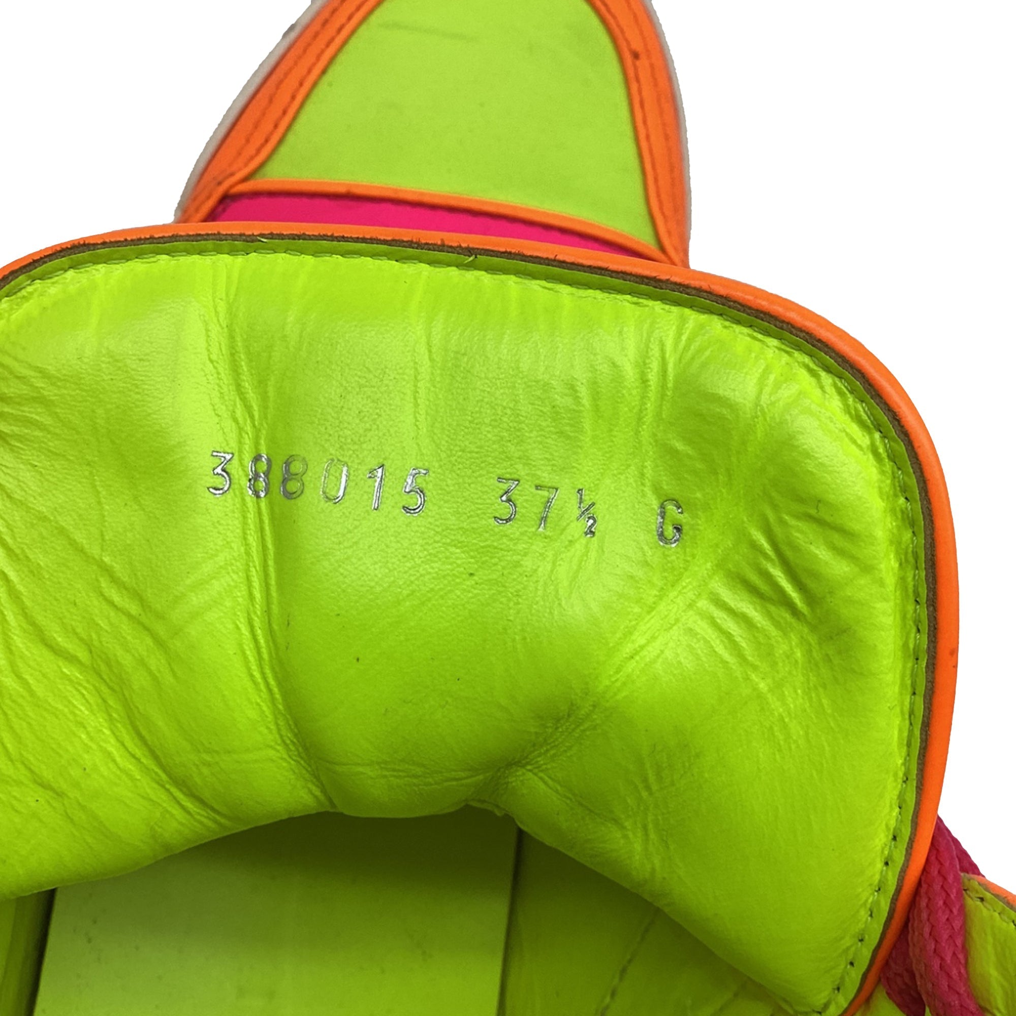 Women's Gucci Neon High Top Sneakers in Yellow Calfskin Leather