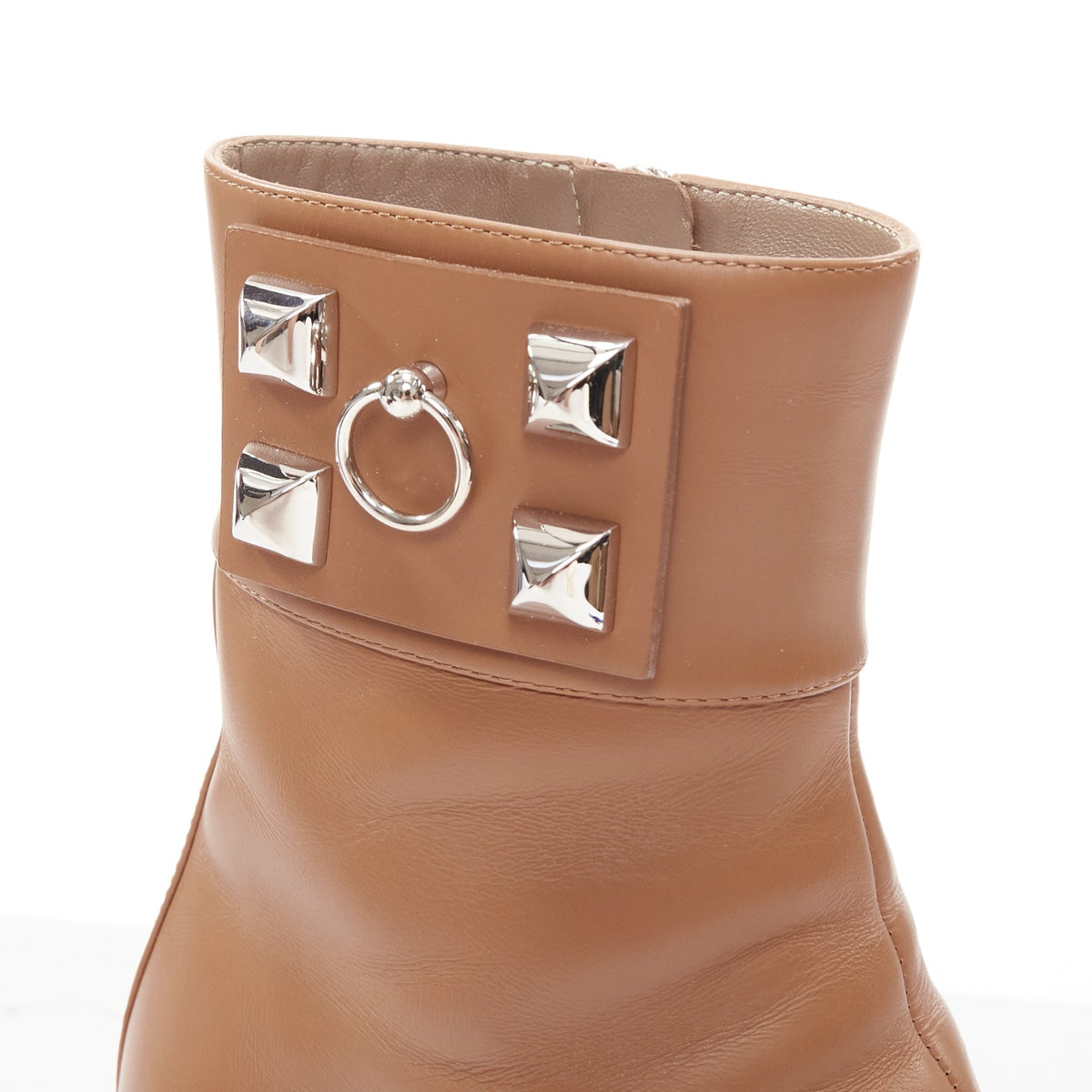 Women's Hermes Leather Silver Hardware Boots