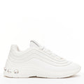 Women's Miu Miu White Leather Crystal Sneakers