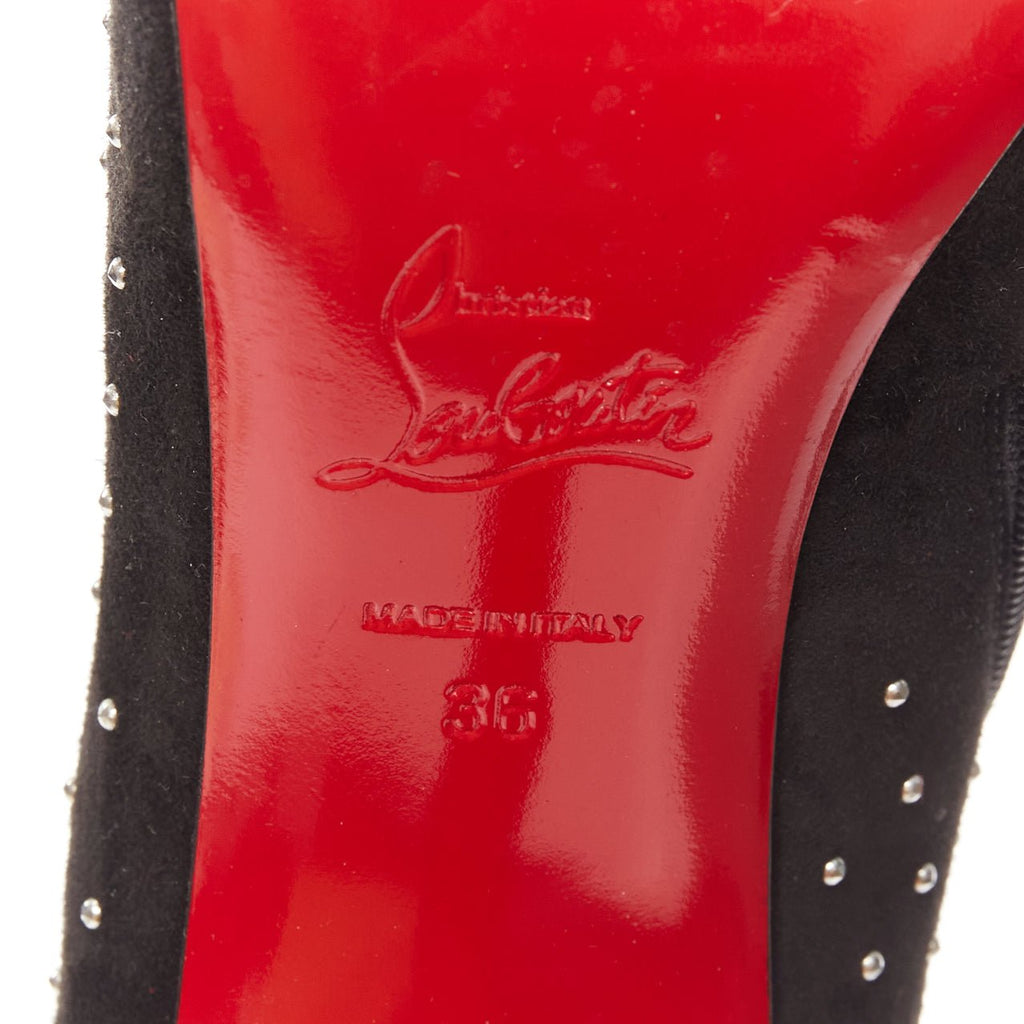 Women's Christian Louboutin Suede Pointy Boots