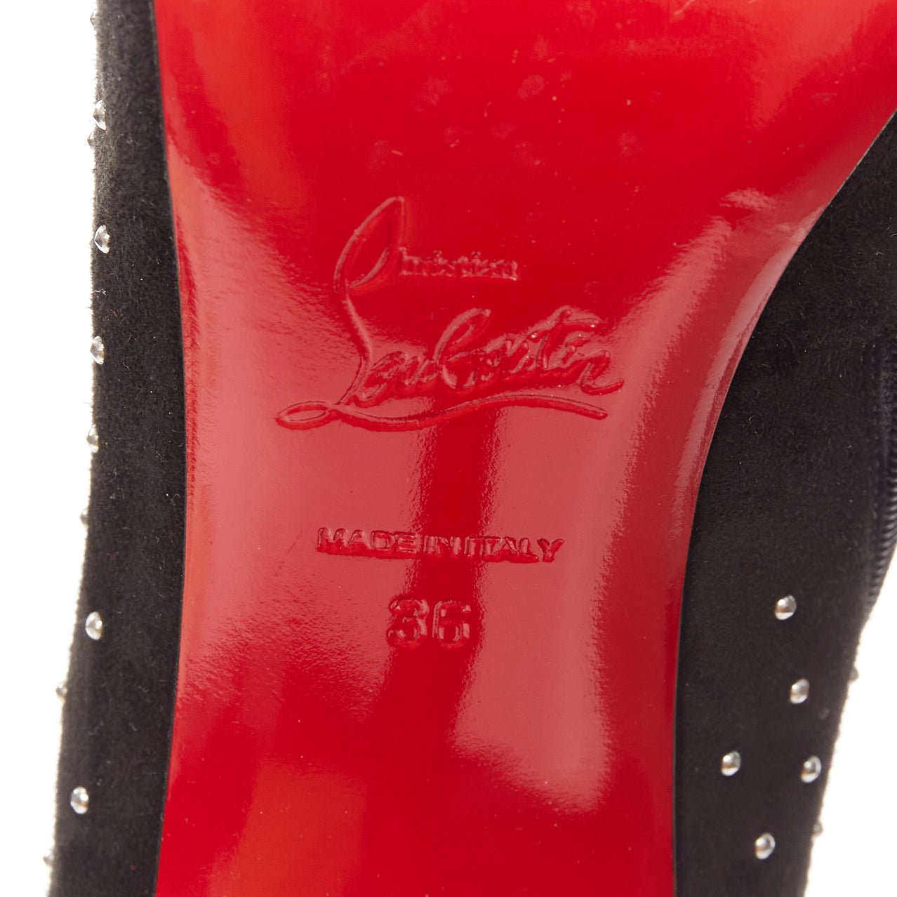 Women's Christian Louboutin Suede Pointy Boots