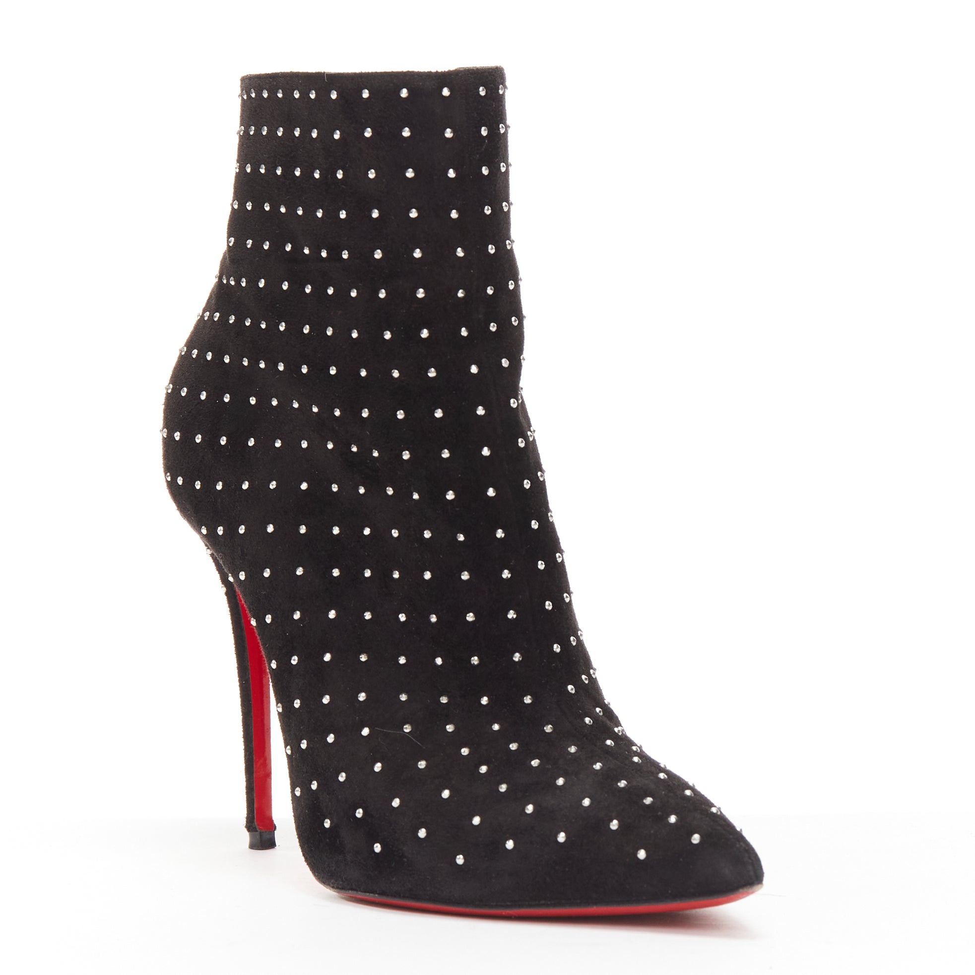 Women's Christian Louboutin Suede Pointy Boots