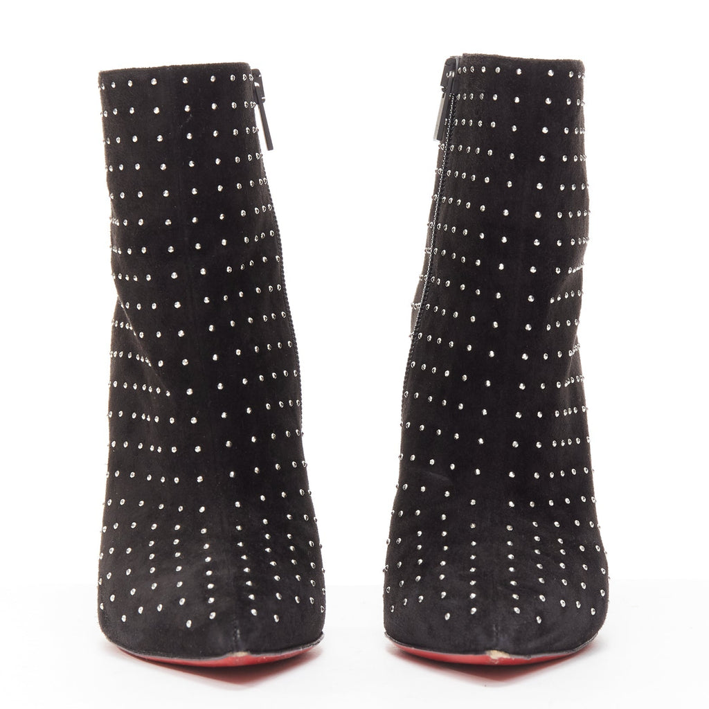 Women's Christian Louboutin Suede Pointy Boots