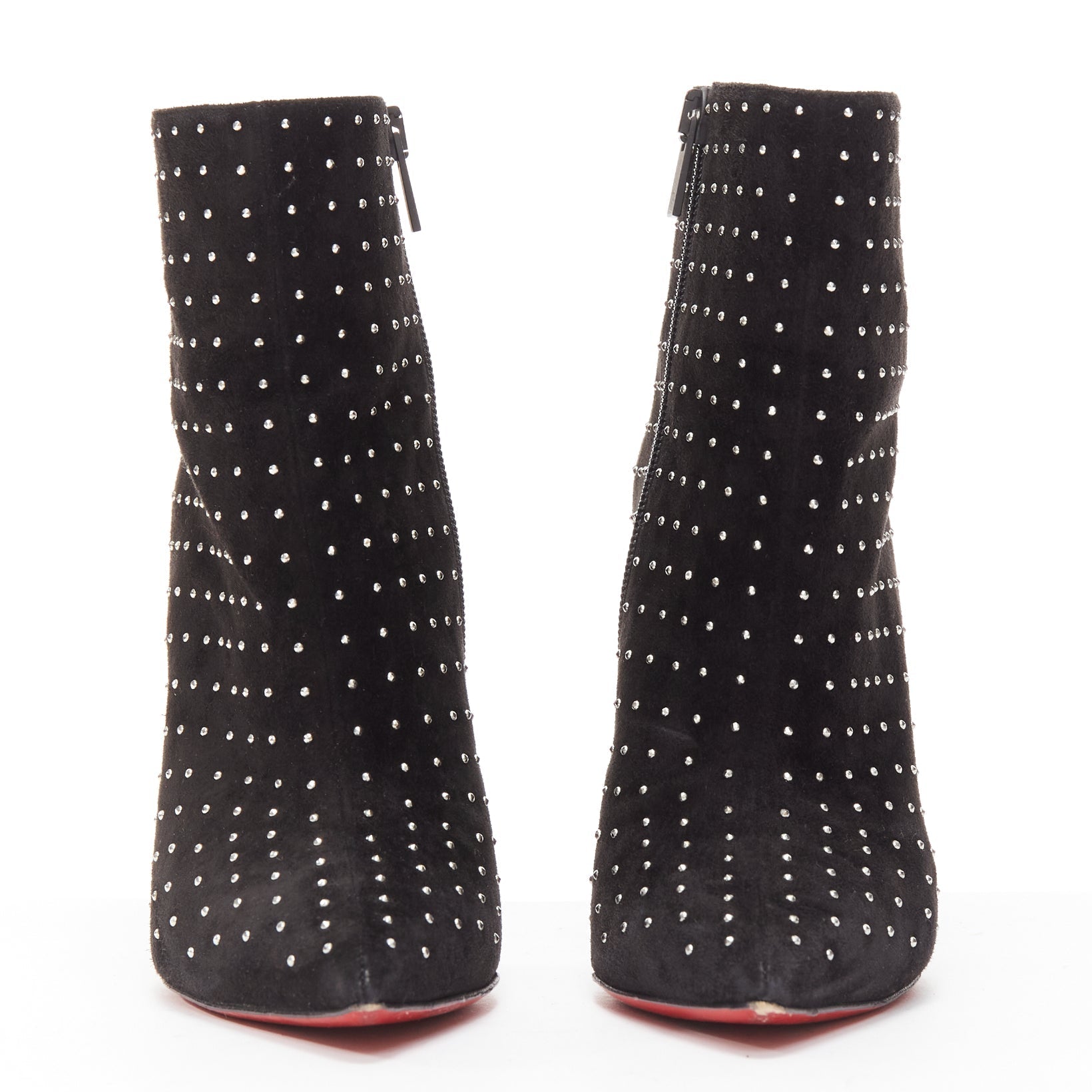Women's Christian Louboutin Suede Pointy Boots