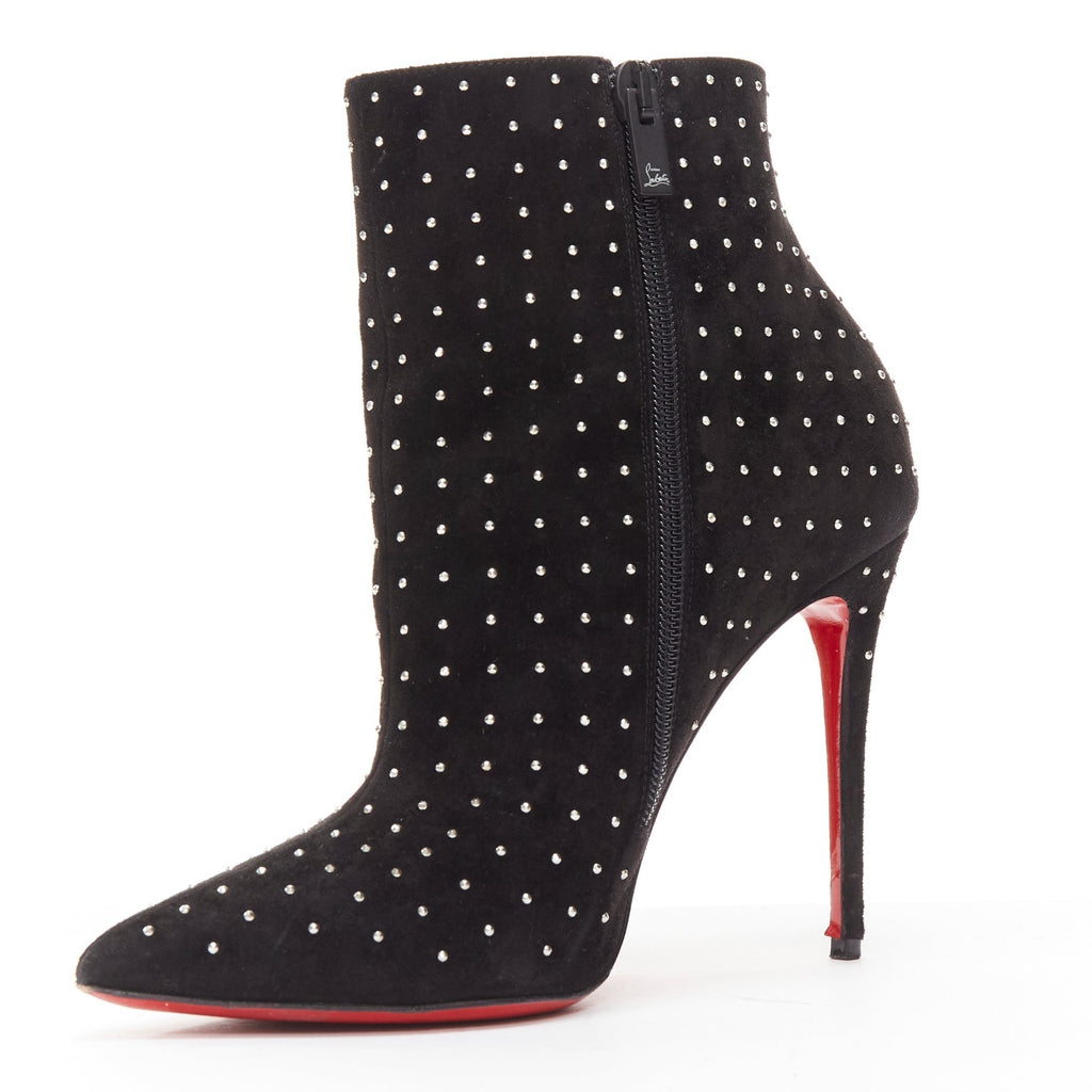 Women's Christian Louboutin Suede Pointy Boots