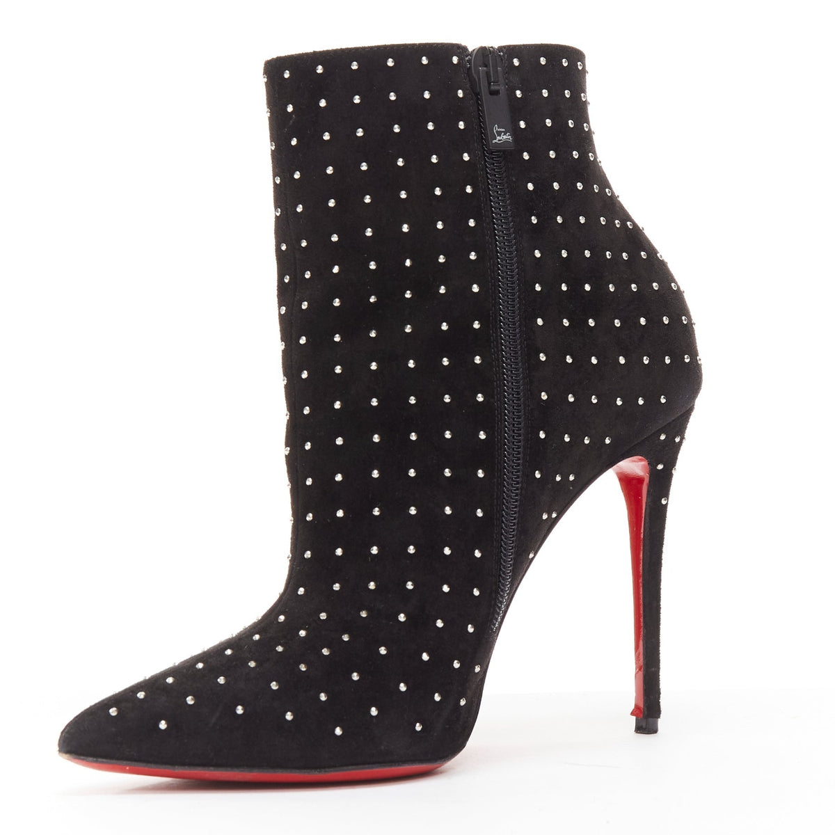 Women's Christian Louboutin Suede Pointy Boots