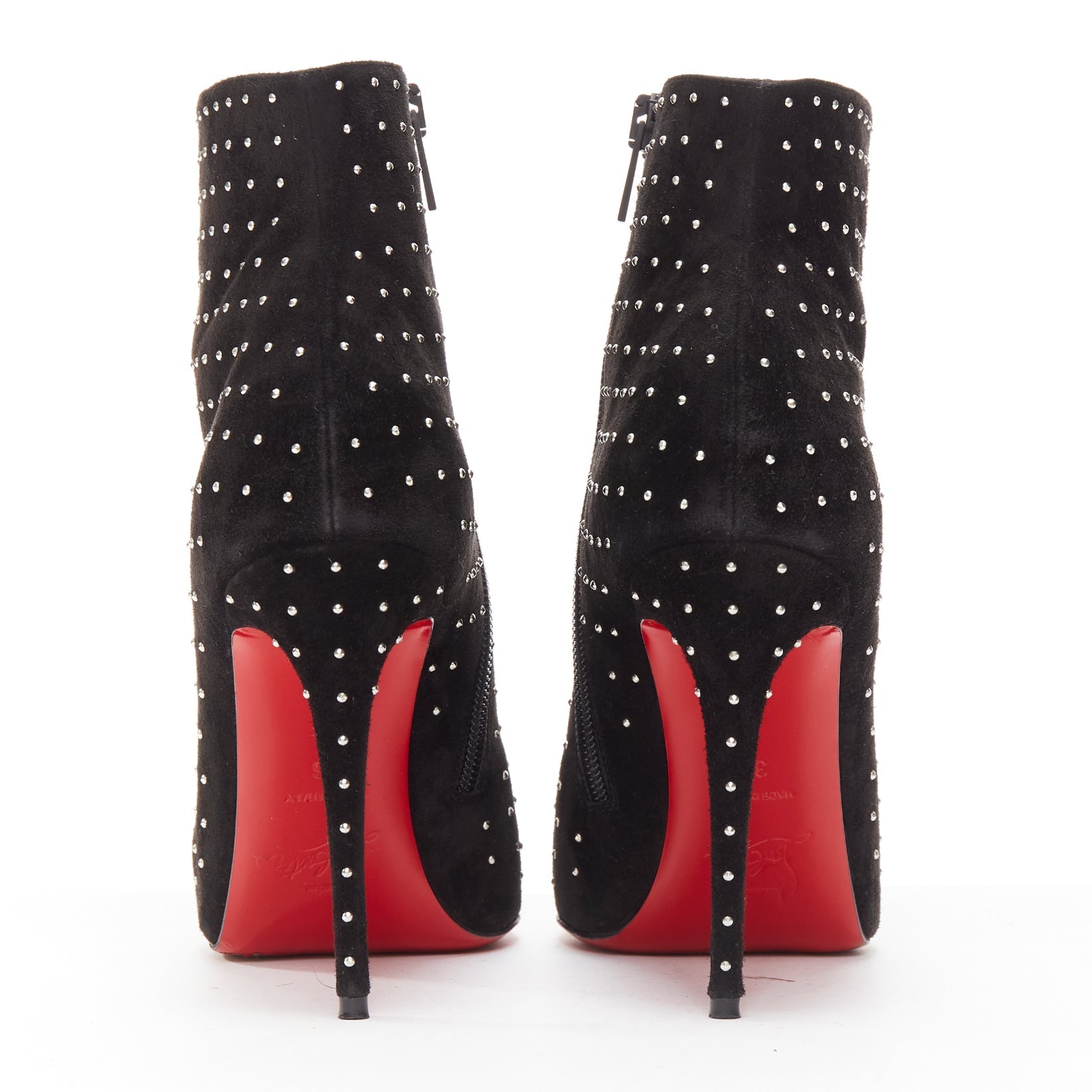 Women's Christian Louboutin Suede Pointy Boots