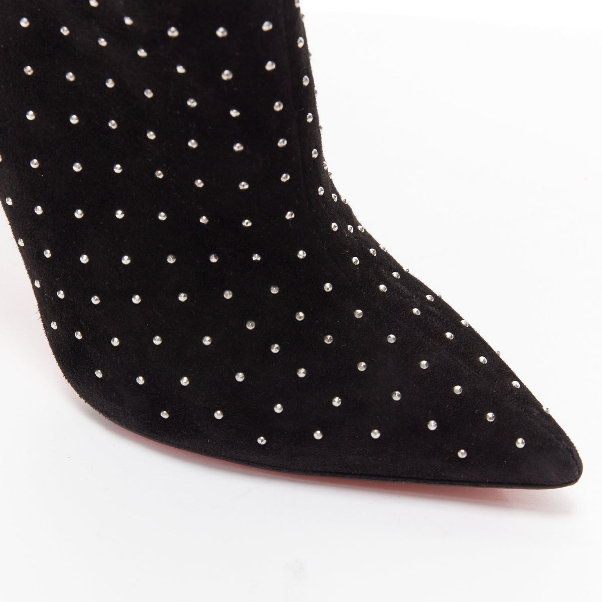 Women's Christian Louboutin Suede Pointy Boots