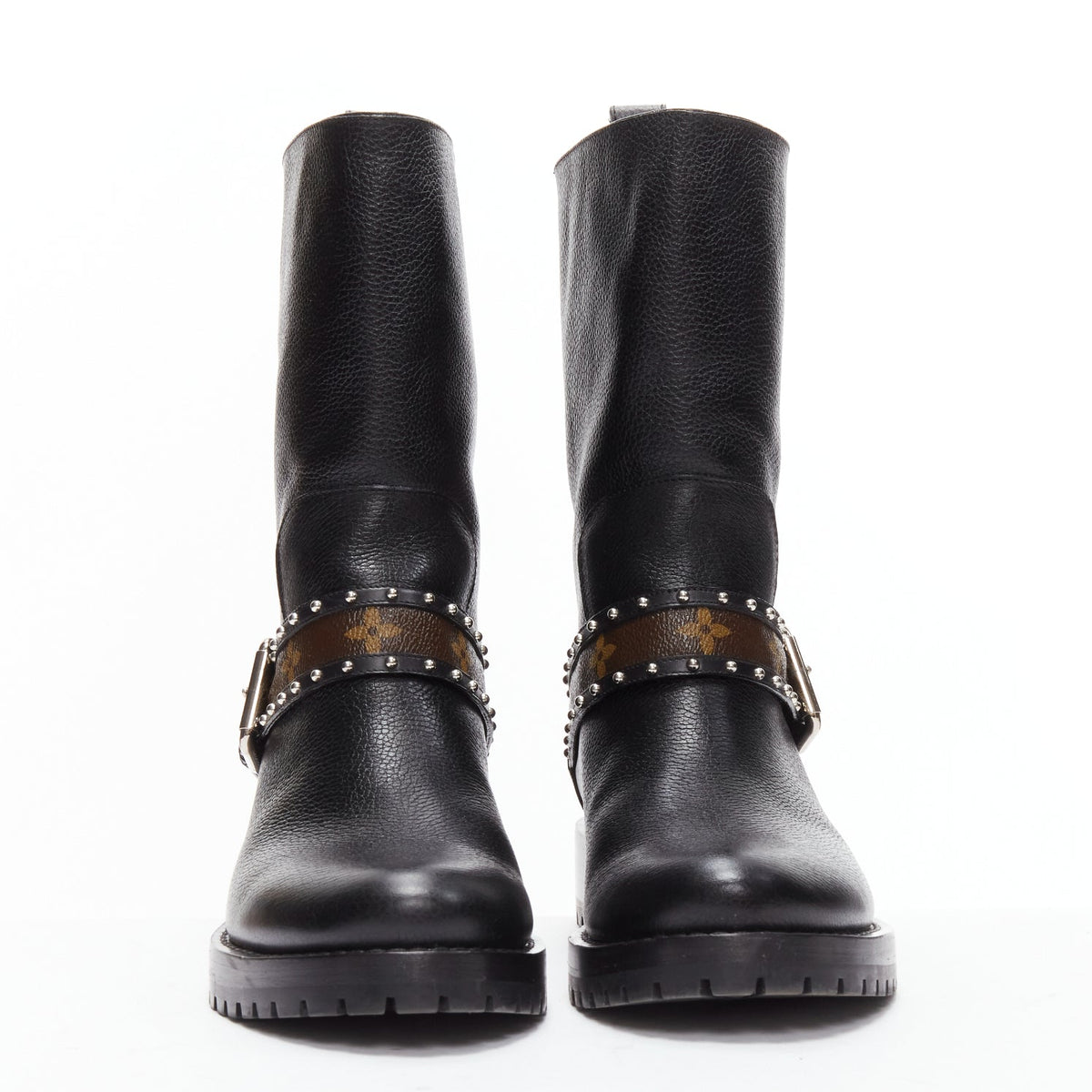 Women's Louis Vuitton Monogram Motorcycle Boots