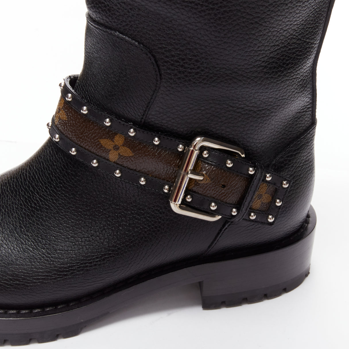 Women's Louis Vuitton Monogram Motorcycle Boots