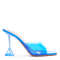 Women's Amina Muaddi PVC Spool Heels Sandal