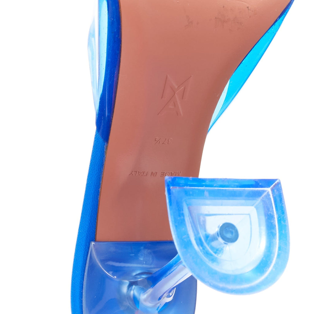 Women's Amina Muaddi PVC Spool Heels Sandal