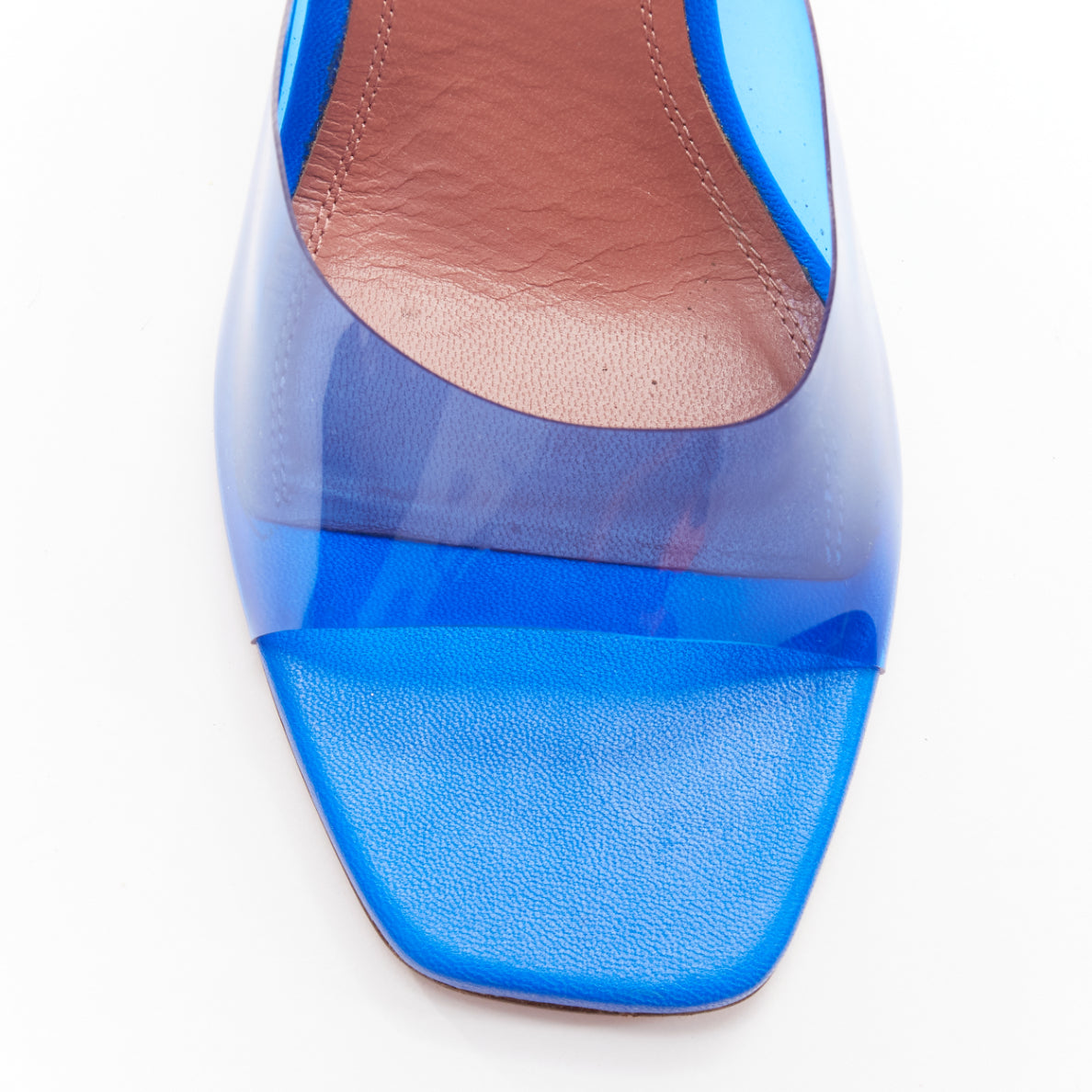 Women's Amina Muaddi PVC Spool Heels Sandal