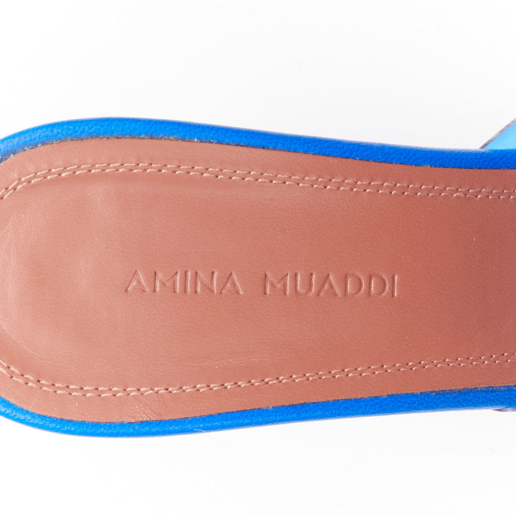 Women's Amina Muaddi PVC Spool Heels Sandal