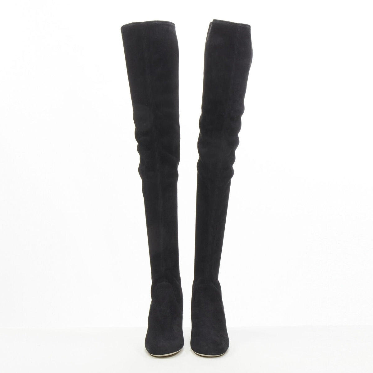Women's Miu Miu Suede Jewelled Over Knee Boots