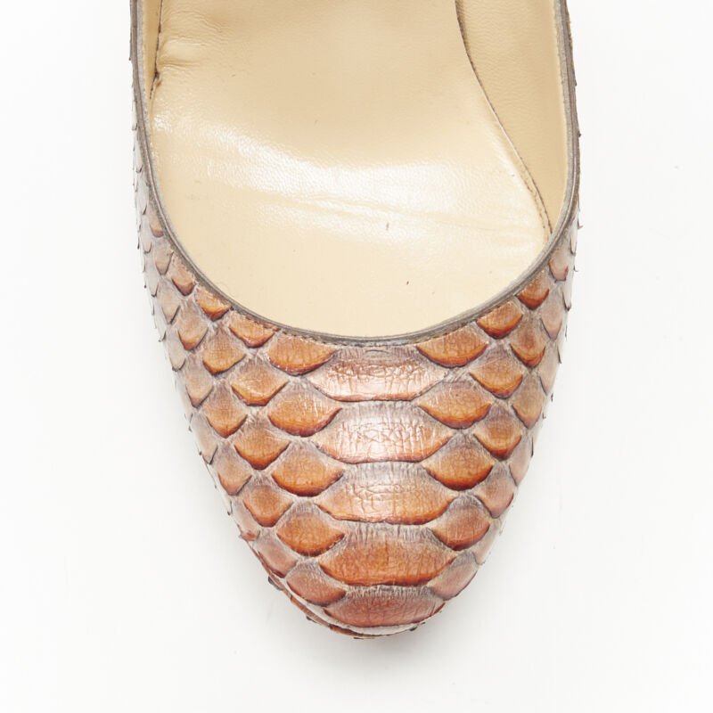 Women's Christian Louboutin Scaled Leather Pump