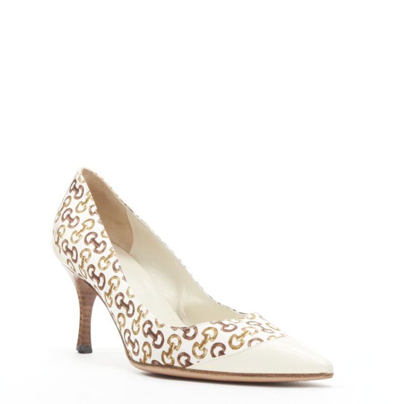 Women's Gucci Leather Trim Bamboo Satin Pumps