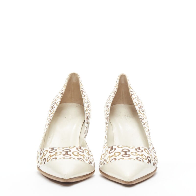 Women's Gucci Leather Trim Bamboo Satin Pumps