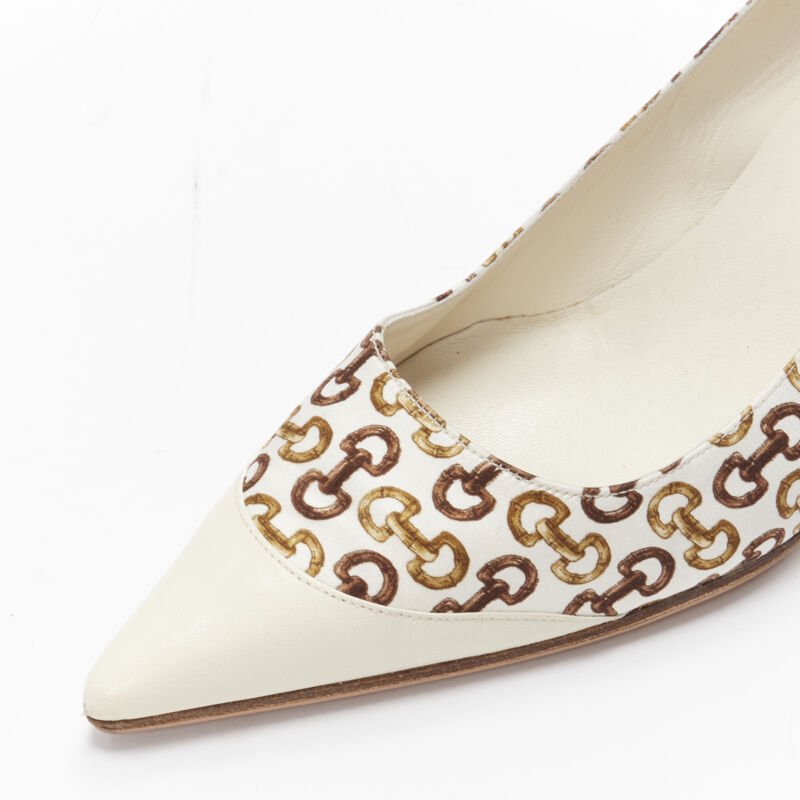 Women's Gucci Leather Trim Bamboo Satin Pumps