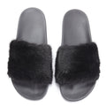 Women's Givenchy Mink Fur Logo Pool Slides
