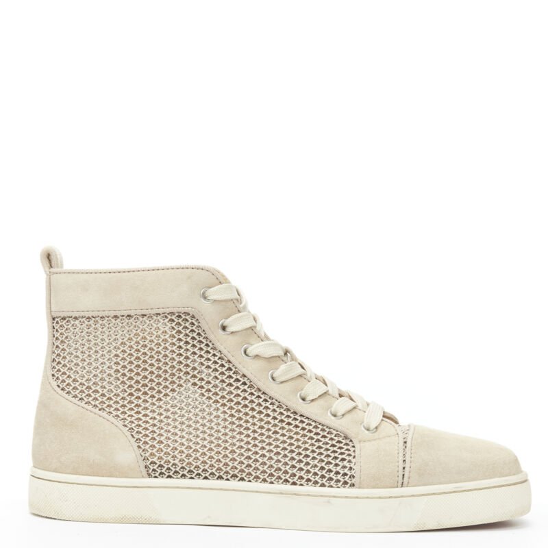 Men's Christian Louboutin Suede High Sneaker