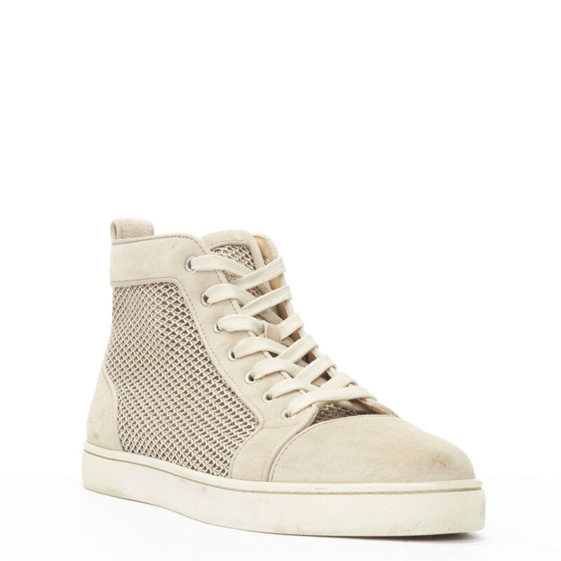 Men's Christian Louboutin Suede High Sneaker