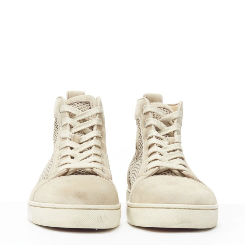 Men's Christian Louboutin Suede High Sneaker