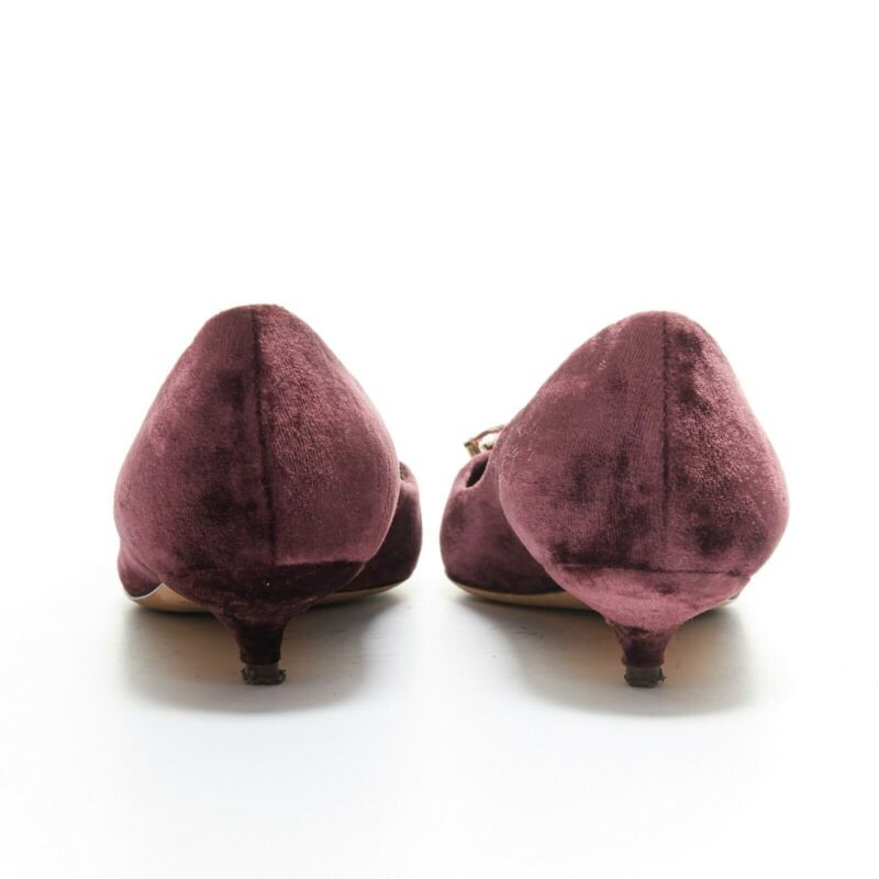 Women's Dolce Gabbana Velvet Crystal Heel Pumps