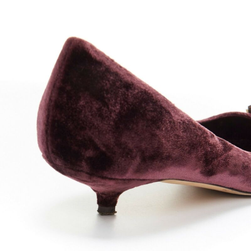 Women's Dolce Gabbana Velvet Crystal Heel Pumps