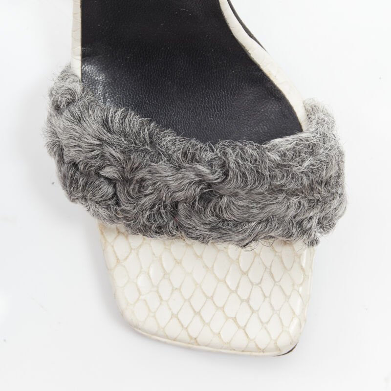 Women's Gianni Versace Shearling Ankle Sandals
